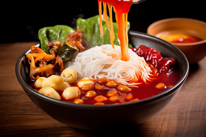 将辣椒油倒入螺蛳粉中香辣爽麻,高清,摄影图,摄影图片,图片大全,摄影图免费下载